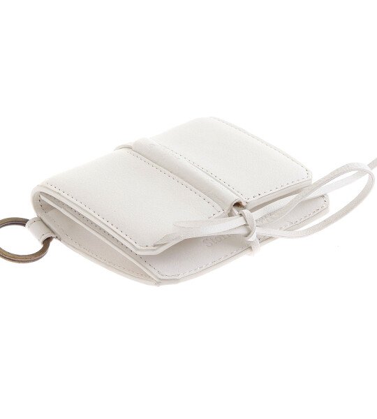 RMC JEANS GRAIN ITALIAN LEATHER POUCH MENS WALLET IN WHITE REDM5730